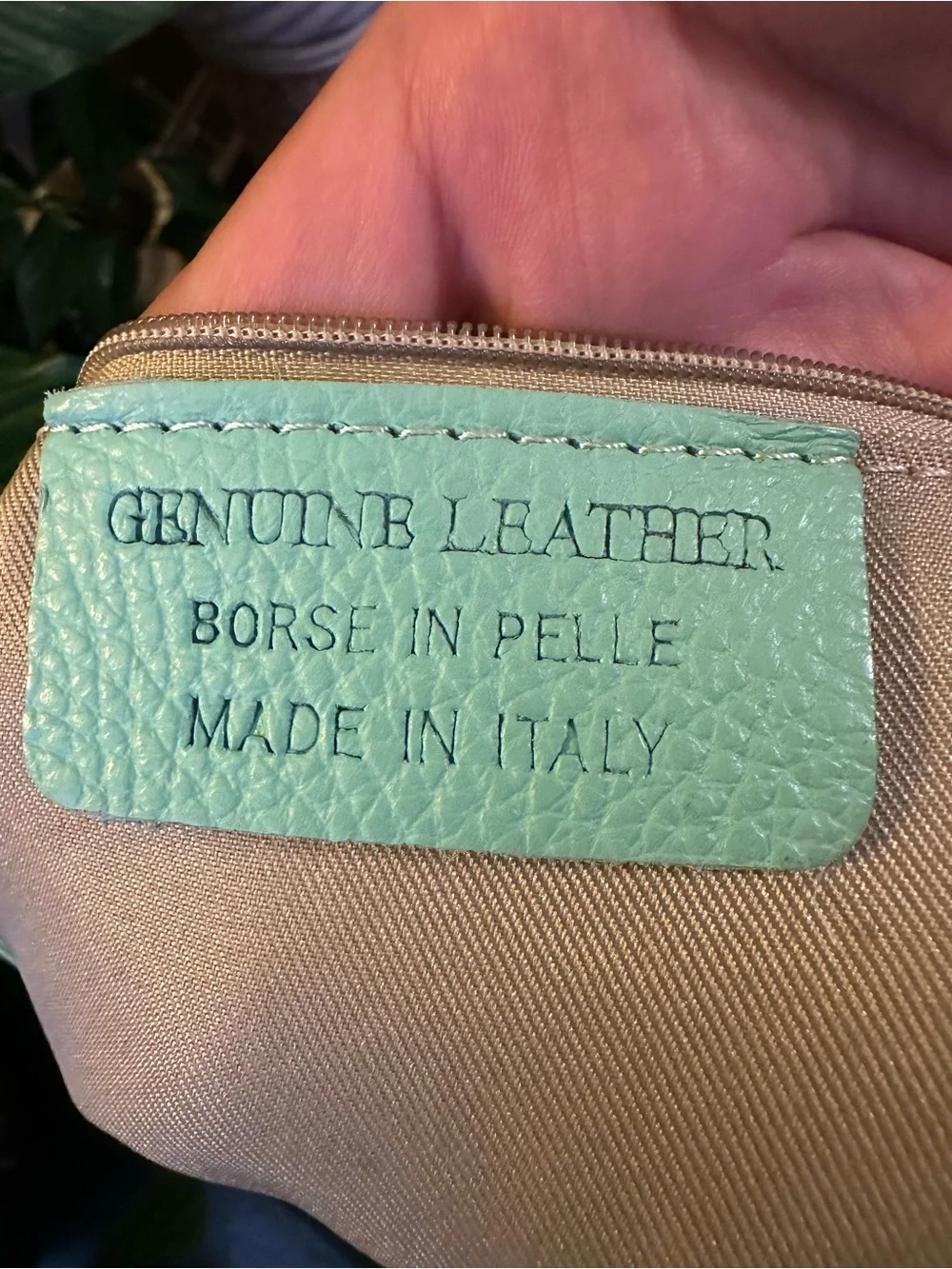 Vera Pelle Green Mint Italian Leather Backpack Bag -
